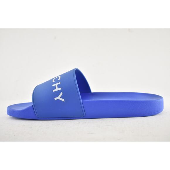 Givenchy Paris Blue White Logo Rubber Pool Slide Sandal Flip Flop Flat 44 11 main image 7